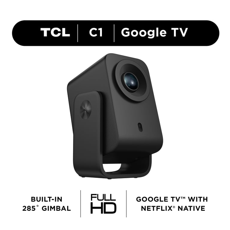 TCL C1 GTV Portable Projector with Google TV (New) - Native 1080P