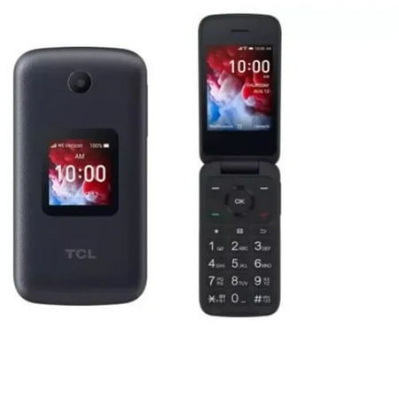 TCL FLIP 4056W 4GB 4G Unlocked GSM Flip Phone - Senior Friendly, Easy Use (Gray)