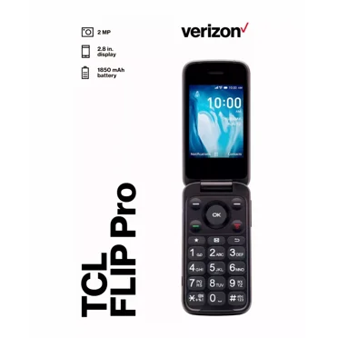 Open Box TCL Flip Pro-4056SPP 4G LTE Flip Phone Verizon Only
