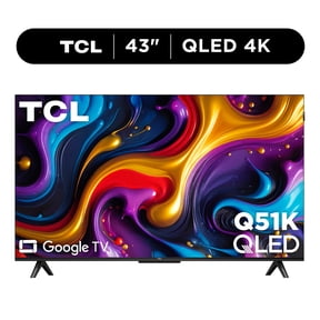 TCL 43" Q Series QLED 4K UHD HDR Smart Google TV (NEW 2025) - Dolby Vision, Dolby Atmos, Motion Rate 240, HDR 10+, Auto Game Mode - 43Q51K