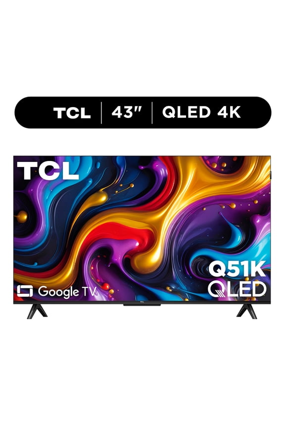 43" Q Series QLED 4K UHD HDR Smart Google TV (NEW 2025) - Dolby Vision, Dolby Atmos, Motion Rate 240, HDR 10+, Auto Game Mode - 43Q51K