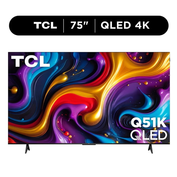 TCL 75" Q Series QLED 4K UHD HDR Smart Google TV (NEW 2025) - Dolby Vision, Dolby Atmos, Motion Rate 120, HDR 10+, Auto Game Mode - 75Q51K