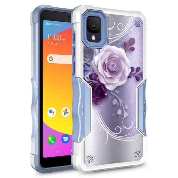 Rosebono TCL ION Z Shock-Absorbent Charging Cell Phone Case, Purple