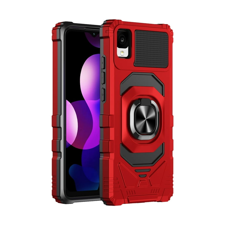 TCL ION Z Phone Case New Strong Slim Kicstand Impact Resistant Multi Fuction Red