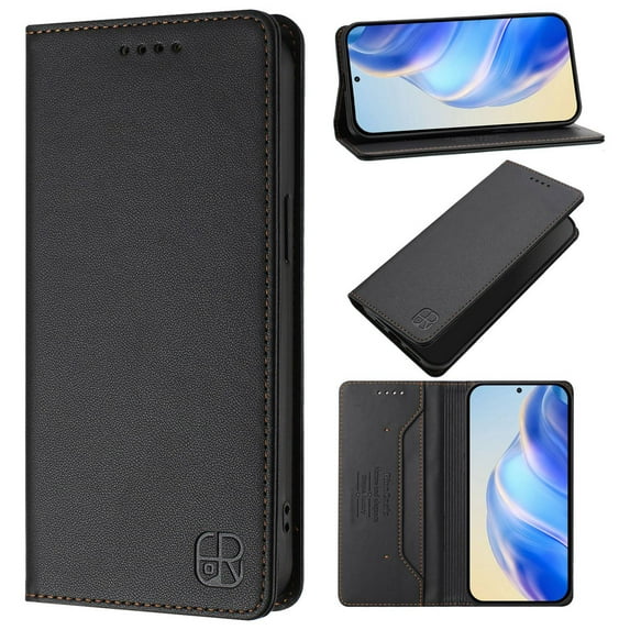 for TCL Lively Jitterbug Smart4 Phone Case Wallet Protective Case leather Cover with magnetic closed cBlackit card slot shockproof protection phone case
