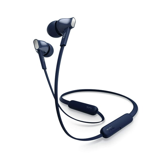 TCL MTRO100BT Wireless in-Ear Earbuds Noise Isolating Bluetooth Headphones with 18 Hour Battery Playtime and Built-in Mic. Blue
