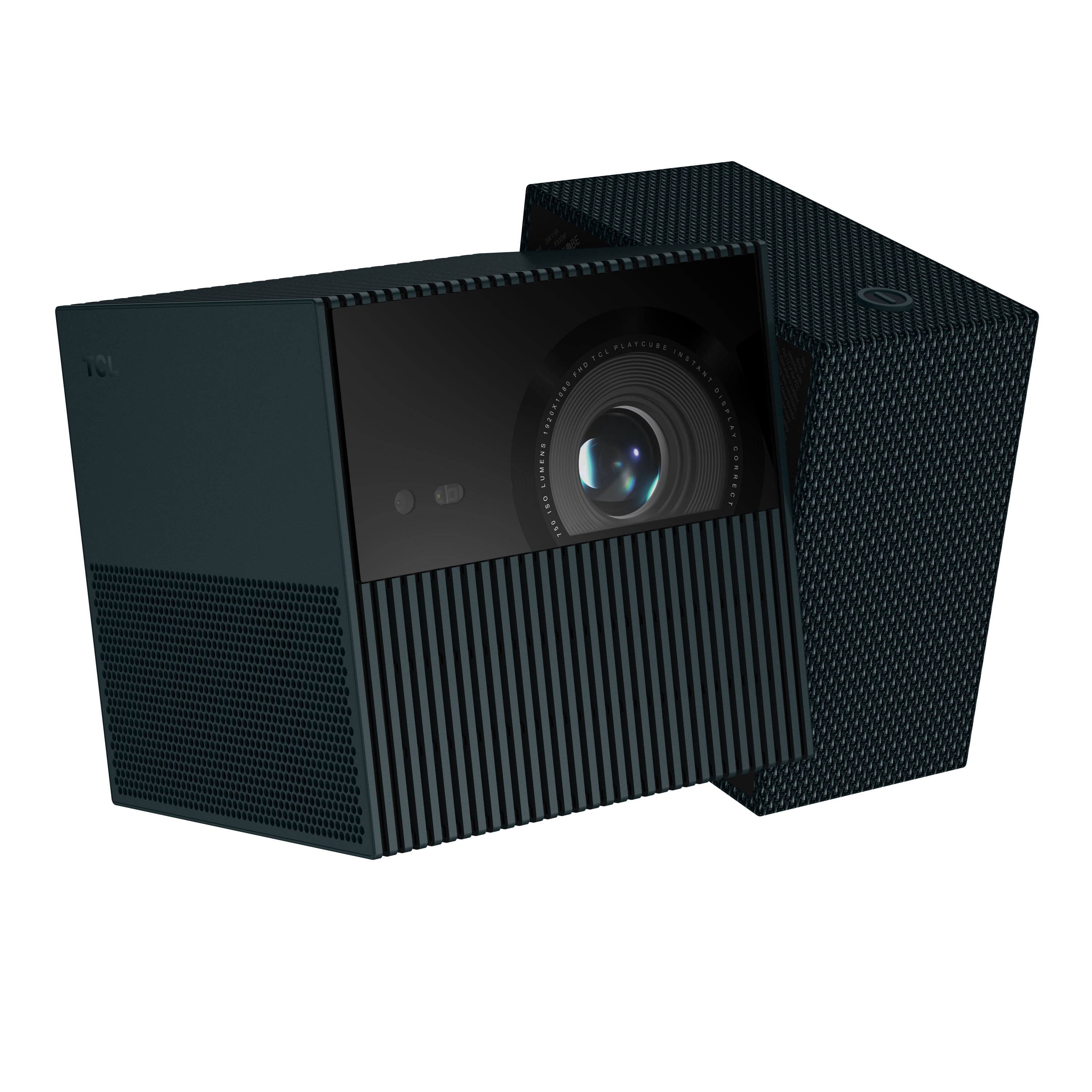 TCL PlayClube 1080P Portable Smart Projector with Google TV (New) - Magic Cube Design with 2.5 Hr Battery, 750 ISO Lumens, Dolby Audio, Auto Focus, Auto Keystone, and up to 150” Screen Size - P30D8F