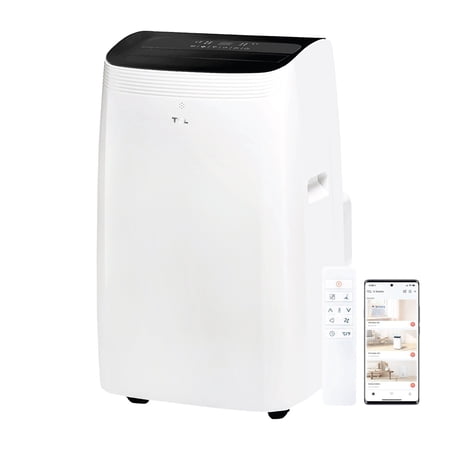 TCL Q-Series 10,000 BTU (14,000 BTU ASHRAE) Portable Air Conditioner, White, 450 Sq. Ft., H10PD56W