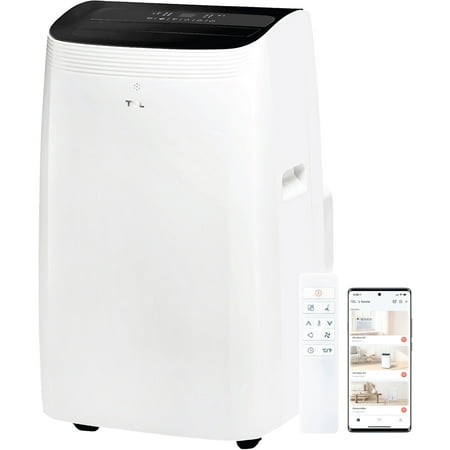 TCL - Q-Series 450 Sq. Ft. Smart Inverter Portable Air Conditioner - White