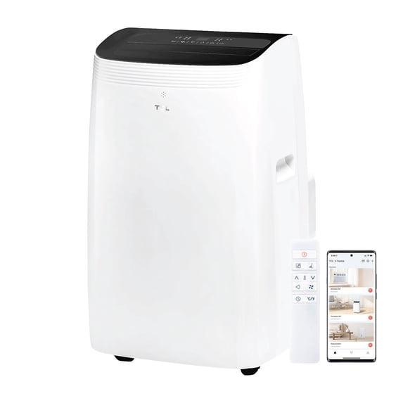 TCL Q-Series 10,000 BTU (14,000 BTU) Portable Inverter Air Conditioner, White, 450 Sq.Ft., H10PDH56W