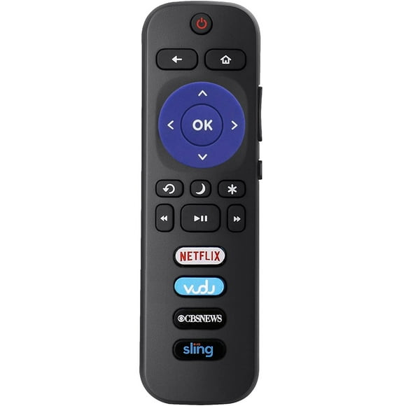 TCL Roku RC280 Replacement TV Remote Control for TCL-Roku Smart TVs Only, w/ Netflix Vudu CBS Sling App Keys