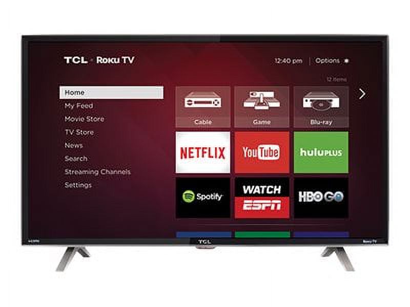 TCL Roku TV 40FS3850 - 40" Diagonal Class (39.5" viewable) LED TV - Smart TV - 1080p (Full HD) 1920 x 1080 - dynamic backlight - high gloss - image 1 of 7