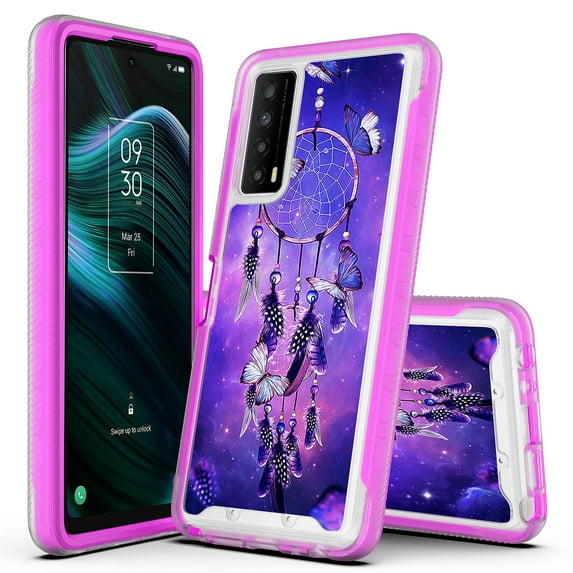 TCL Stylus 5G Case, Rosebono Hybrid Graphic Design Pattern Hard Back Pannel Cover Case For TCL Stylus 5G (Dream Catcher)