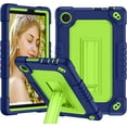 thumbnail image 1 of For TCL TAB 8 LE Tablet Model 9137W / for TCL TAB 8 WiFi Model 9132X for TCL Tab 8V / Tab 8 SE (6048E) Case with Shoulder Strap Soft Silicone Hard Back Rugged Full-Body Cover Case (Navy Green), 1 of 7