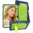 thumbnail image 1 of for TCL TAB10 5G 9183W / for TCL TAB 10s 10.1" FHD Tablet Case Soft Silicone Rubber Had Back Shell Kids Friendly Case Built in Stand Shoulder Strap for TCL TAB10 5G / TCL TAB 10s (Navy+Green), 1 of 6