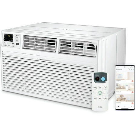 TCL - 550 Sq. Ft. 12,000 BTU Smart Through-the-Wall Air Conditioner 8,600 BTU Heater with Wi-Fi and Remote - White