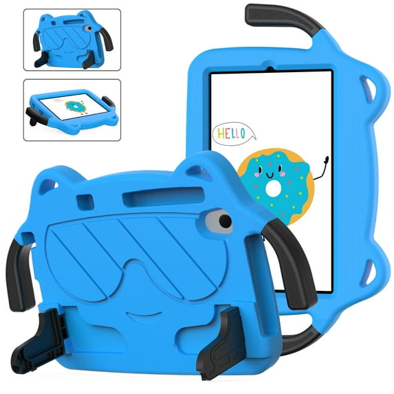 TCL Tab 8 LE Case for Kids (Model: 9137W, 2023 Released), Dteck Lightweight Shockproof Kids Friendly Cover with Handle Kickstand for TCL Tab 8 LE Model: 9137W/ TCL Tab 8 WiFi Model: 9132X,Blue