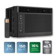 thumbnail image 1 of TCL 5,000 BTU Window Air Conditioner (Black) - Cools up to 150 sq ft, High-Efficiency with up to 16% Energy Savings, 3-in-1 Cooling, Fan, & Dehumidifier, Comfort Tracking Remote - W5WC72-B, 1 of 23