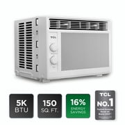 TCL 5,000 BTU Window Air Conditioner White - Cools up to 150 sq ft, High-Efficiency Cooling Technology, 2-in-1 Cooling & Fan, 7 Temperature Settings, Compact Fit, Washable Filter - W5WC72M
