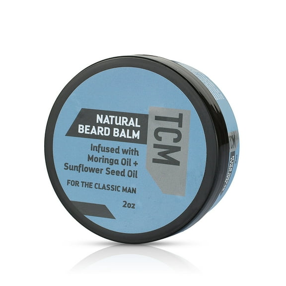 TCM Natural Beard Balm 2oz - Infused with Moringa Oil & Sunflower Seed Oil