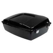 TCMT 10.7" Chopped Trunk Tour Pack Top Case w/ Latch Fits for Harley Touring 1997-2013 Street Glide Road King Pack, Chrome Latch