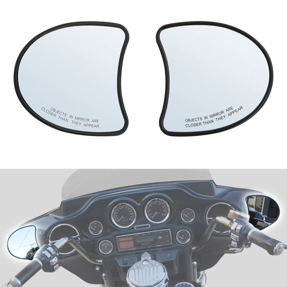 TCMT 10mm Motorcycle Fairing Mount Rearview Mirrors, Vehicle Specific Mirrors Fit for Harley Touring Electra Street Glide 1996-2013