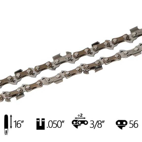 TCMT 16" Chainsaw Saw Chain Blade 3/8"LP .050" Gauge 56DL Chain perimeter 42"