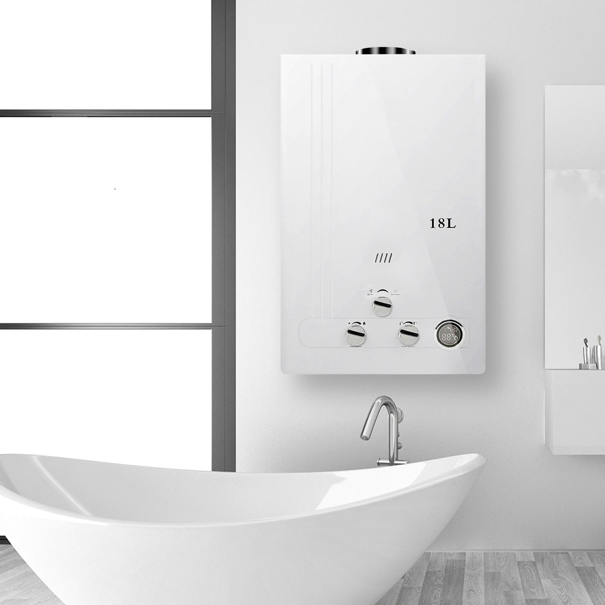 TCMT 18L Liquid Propane Tankless Water Heater 4.8 GPM LPG Instant Hot Boiler  with Digital Display - Walmart.com