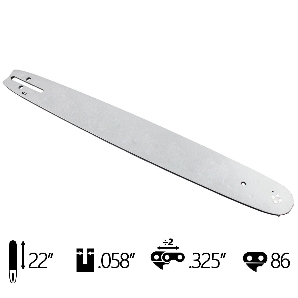 22 Inch Chainsaw Guide Bar Chain .325 Pitch .058 Gauge 86dl 22