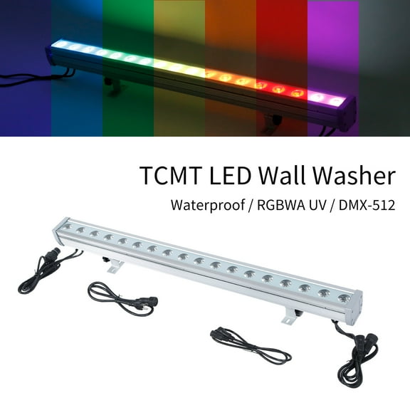 TCMT 24x8W LED Wash Bar Light 4in1 RGBW DMX512 7CH Color Mixing Washer