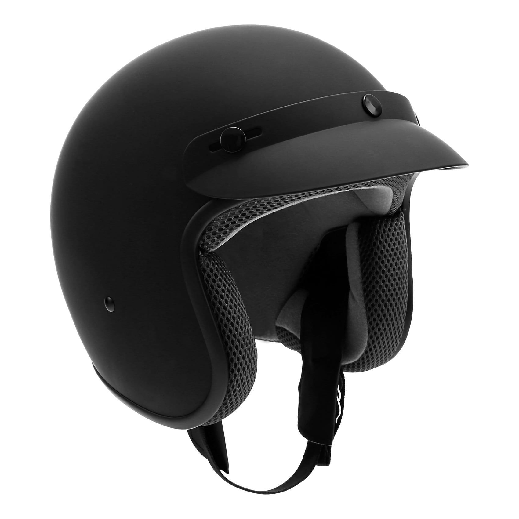 TCMT 3/4 Open Face Helmet with Removable Visor Motorcycle Scooter