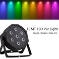 thumbnail image 1 of TCMT 4IN1 RGBW Stage Par Light 7x10W LED Washer DMX512 7CH Sound-Active Color Mixing PAR56 Washer, 1 of 9