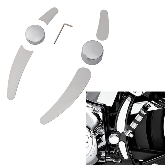 TCMT Chrome 4PCS Curved Swingarm Frame Insert Pivot Bolt Set Kit Fit for Harley Softail Fat Boy FLSTF Deluxe 2000-2007