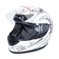 thumbnail image 1 of TCMT DOT Adult Full Face Motorcycle Helmet White Pink Butterfly with Flip Up Modular for Motocross Offroad Street Dirt Bike L Size, 1 of 10
