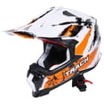 thumbnail image 1 of TCMT DOT Dirt Bike Helmet Full Face Adult Motorcross Helmet for Atv Offroad Street Dirt Bike White Orange Graffiti XL Size, 1 of 7