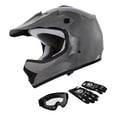 thumbnail image 1 of TCMT DOT Motorcycle Helmet for Kids Carbon Fiber with Goggles & Gloves for Atv Mx Motocross Offroad Street Dirt Bike Youth XL Size, 1 of 12