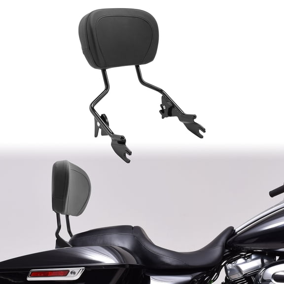 TCMT Detachable Sissy Bar Backrest Fits for Harley Touring 2009-2025 Road King Street Electra Road Glide, Black
