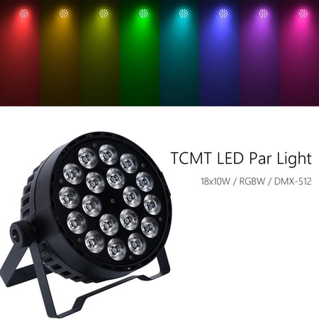 TCMT LED Stage Par Light 180W RGBW 4 in 1 DMX-512 Color Mixer Washer Light