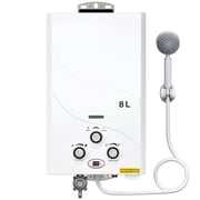 TCFUNDY LPG Water Heater for Home, 8L Capacity with Automatic Ignition