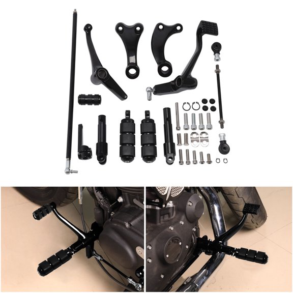 TCMT Motorcycle Forward Controls Foot Pegs Levers Linkages Fits for Harley Sportster 883 2004‑2013