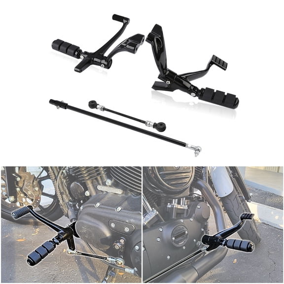 TCMT Motorcycle Forward Controls Kit Foot Pegs Levers Linkages Fits For Harley Sportster Iron 883 1200 2014-2022 SuperLow XL883 XL1200 2014-2019 Roadster XL1200CX 2016-2020