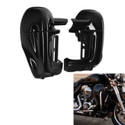 TCMT Motorcycle Lower Vented Leg Fairings Glove Box, Fit for 1983-2013 Harley touring models FLT, FLHT, FLHTCU, FLHRC, Road King, Street Glide, Vivid Black