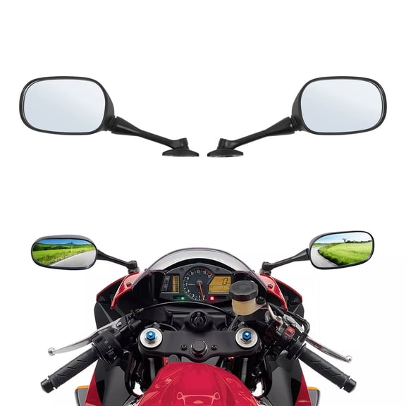 TCMT Pair of Motorcycle Rear View Mirrors Fits For HONDA CBR600RR 2003-2025 CBR1000RR 2004-2007, Black