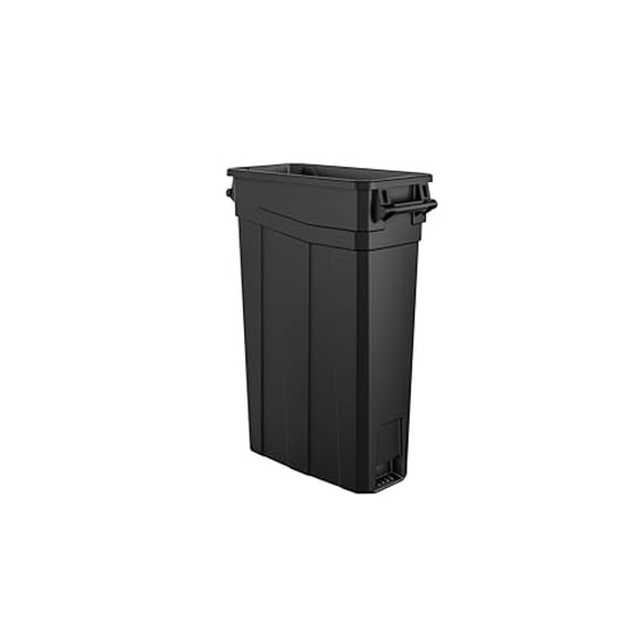 TCNH2030BK Narrow Trash Can With Handles, 30.00" Height x 11.08" Width, 23 gal Capacity, Black$$Household Cleaning Products & Supplies