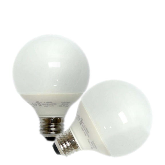 TCP 06299 - 8060092 2PK Globe Screw Base Compact Fluorescent Light Bulb