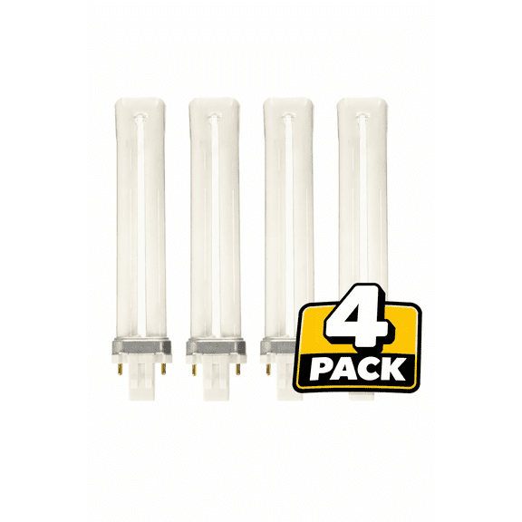 4-Pack TCP 13W 2-Pin Twin Tube CFL Bulbs