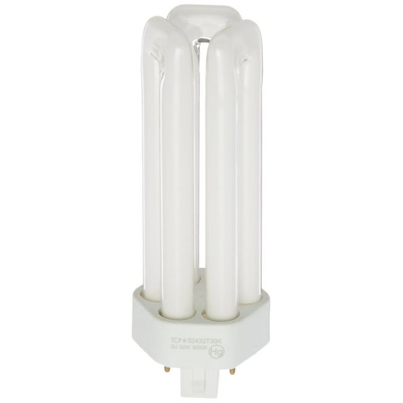 TCP 32432T35K Fluorescent Triple Tube PL Lamp - 32 Watt (2000 Lumens) Warm/Bright White (3500K) 4-Pin (GX24q-3 Base)