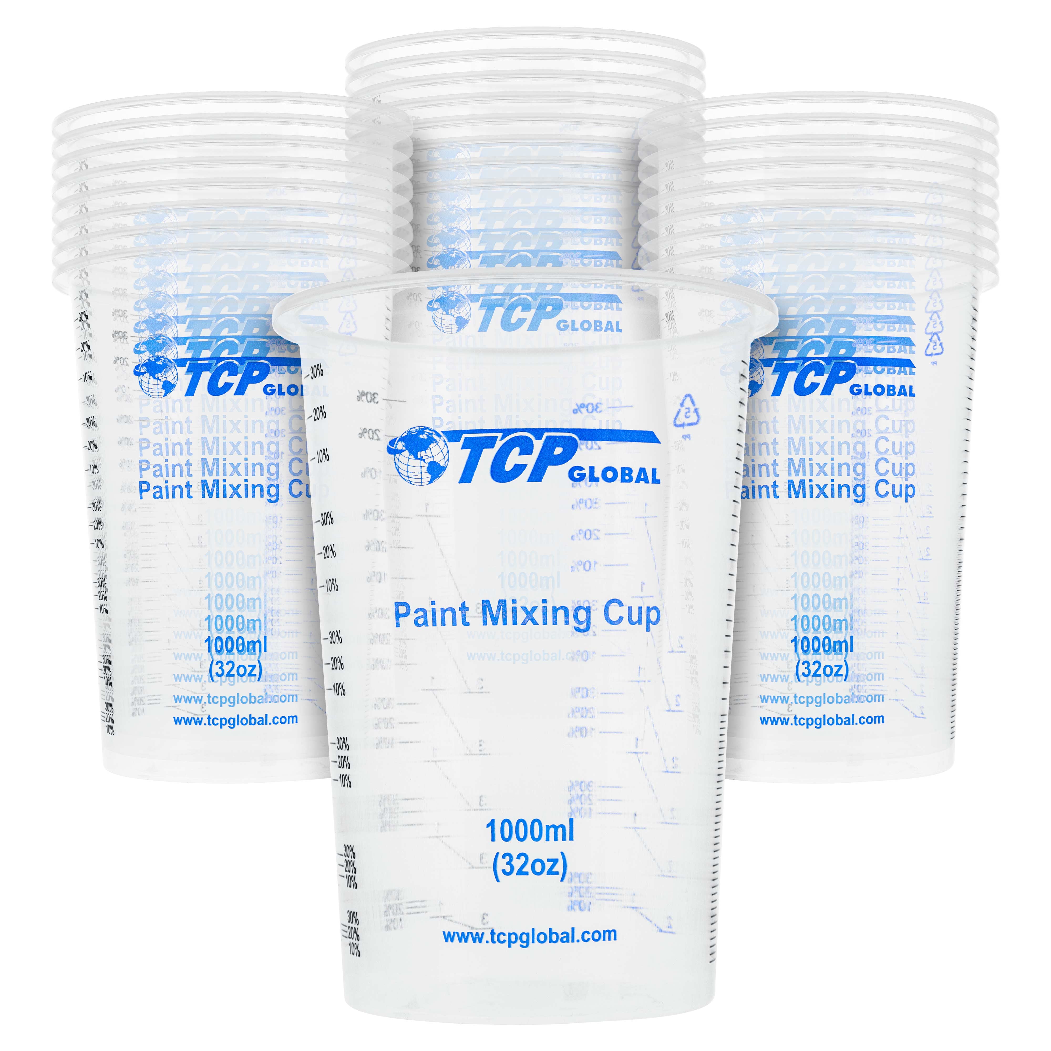 Clear Plastic 5 Quart Epoxy Resin Mixing Cups - Graduated Measurements in  ML and OZ