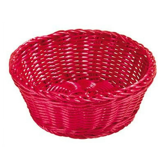 TCP Tablecraft HM1175A 8-1/4 X 3-1/4 Round Rattan Basket Assorted Colors