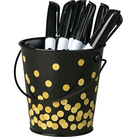 TCR20975 - Black Confetti Bucket by Teacher Created Resources